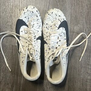 Nike Black and White Speckled Track Spikes
